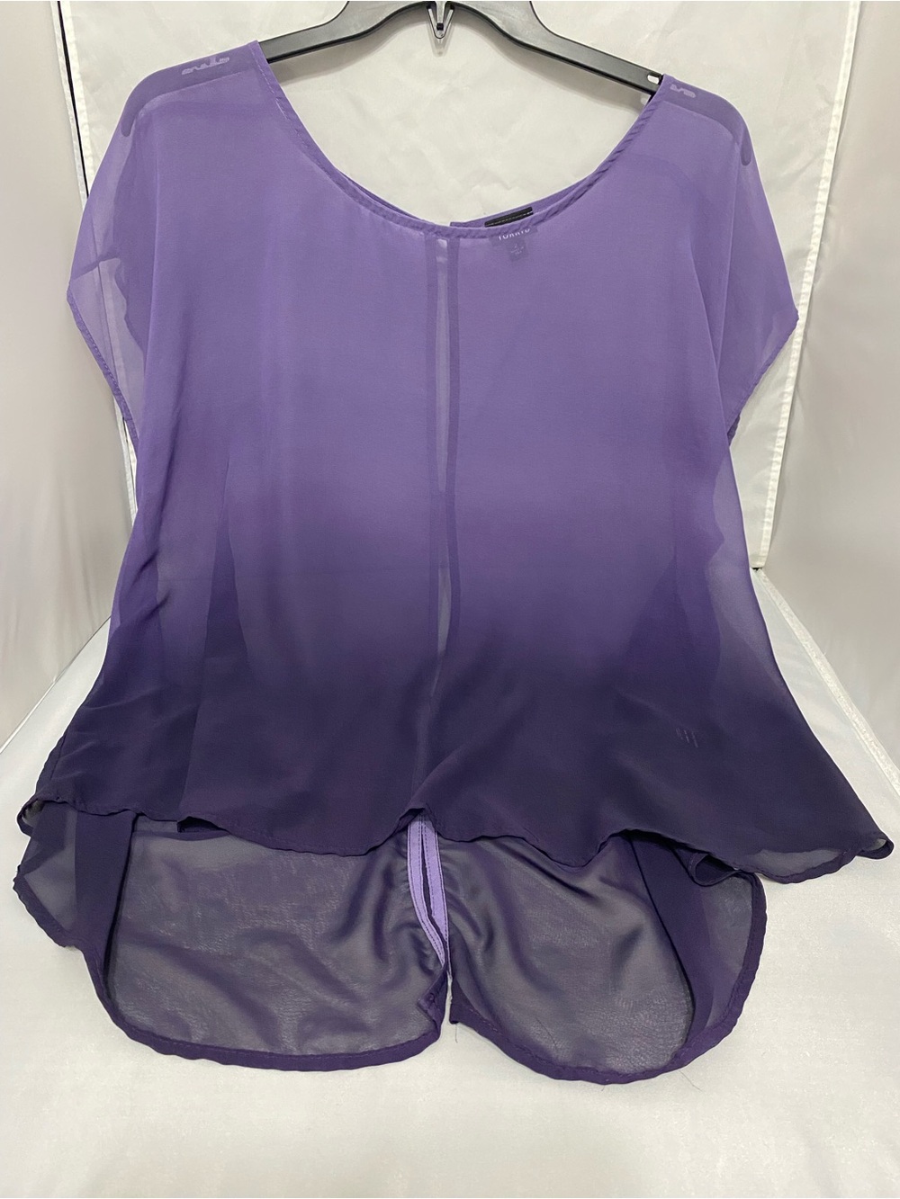 torrid Purple Sheer Layered Chiffon Blouse